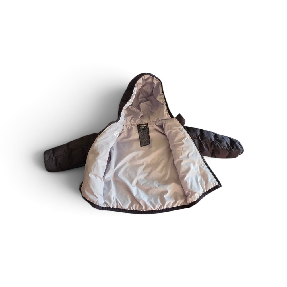 The North Face Baby Hooded Puffer Jacket Black 3-6 Months Full Zip Winter... - Picture 3 of 10